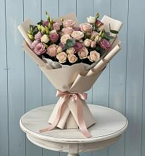 Букет цветов из:  Розы и Лизиантусы #REPLACE_PRED# Михайлове