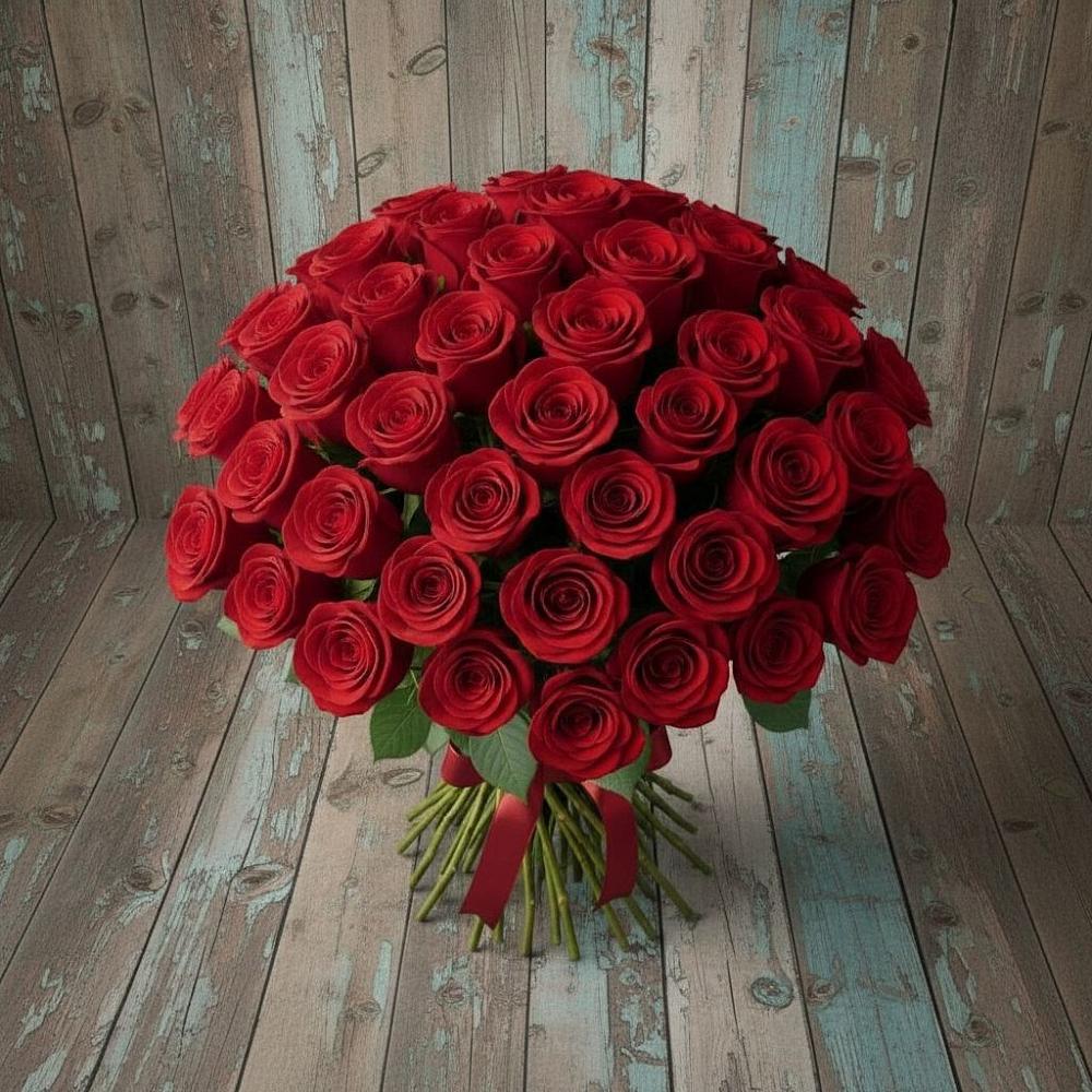 Букет 55 Красных роз Фридом в Михайлове