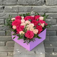 Цветочная композиция из Розы в коробке в Михайлове