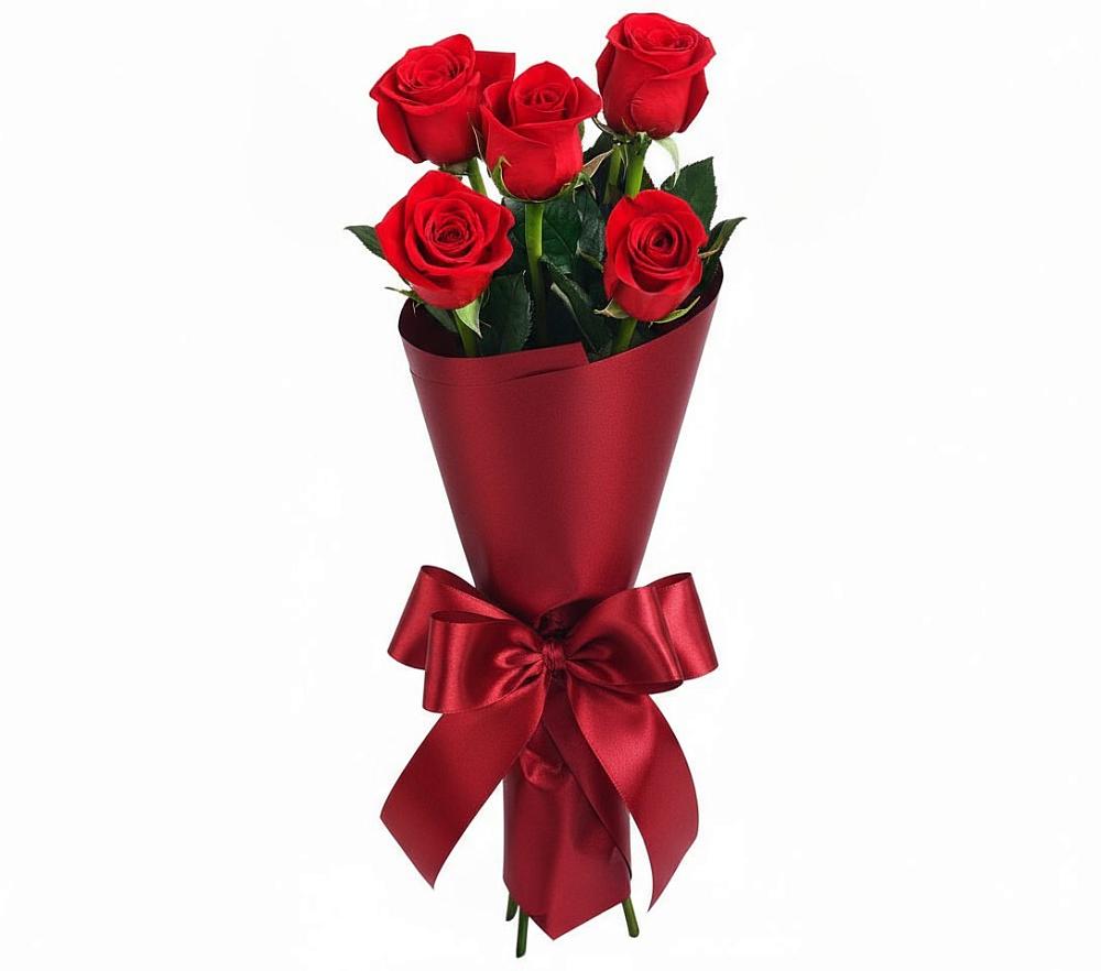 Букет 5 Красных роз Эдлесс Лав в Михайлове