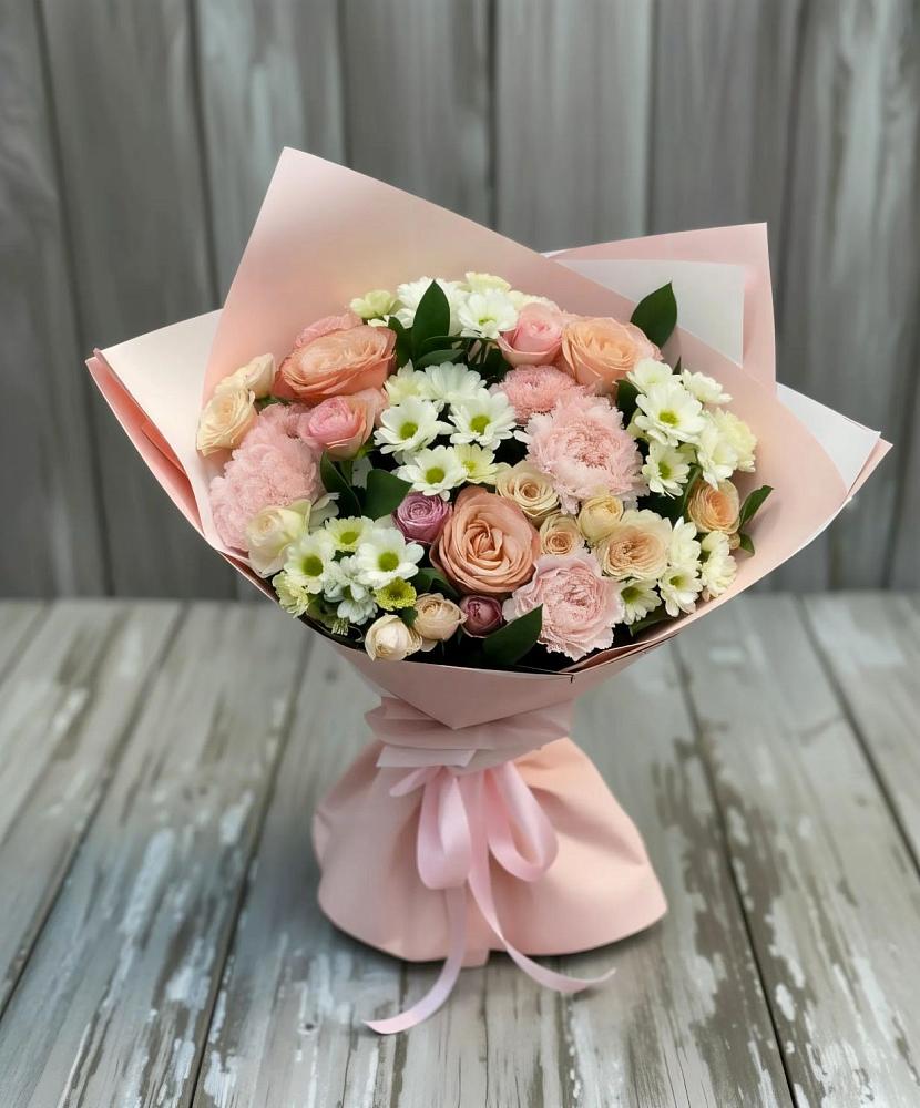 Букет цветов из: Гвоздики, Розы и Хризантемы в Михайлове