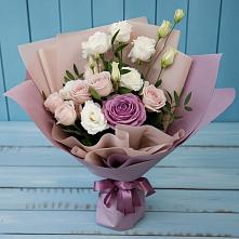 Букет цветов из:  Розы и Лизиантусы в Михайлове