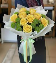 Букет цветов из:  Хризантемы и Розы в Михайлове