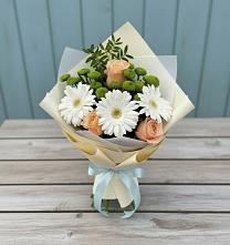 Букет цветов из:  Герберы, Розы и Хризантемы #REPLACE_PRED# Михайлове