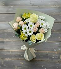 Букет цветов из:  Альстромерии, Розы и Хризантемы в Михайлове