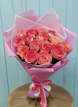 Букет 15 Розовых роз Равель в Михайлове