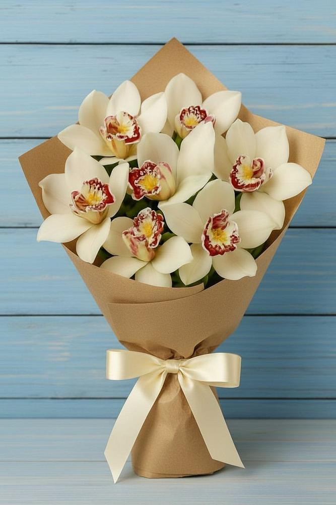 Букет цветов из: Орхидеи и Розы в Михайлове